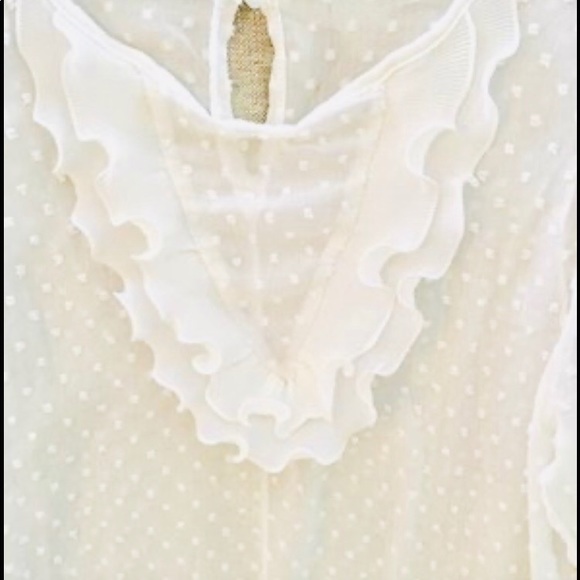 Ivory Bisque Swiss Dot Blouse - Picture 2 of 3